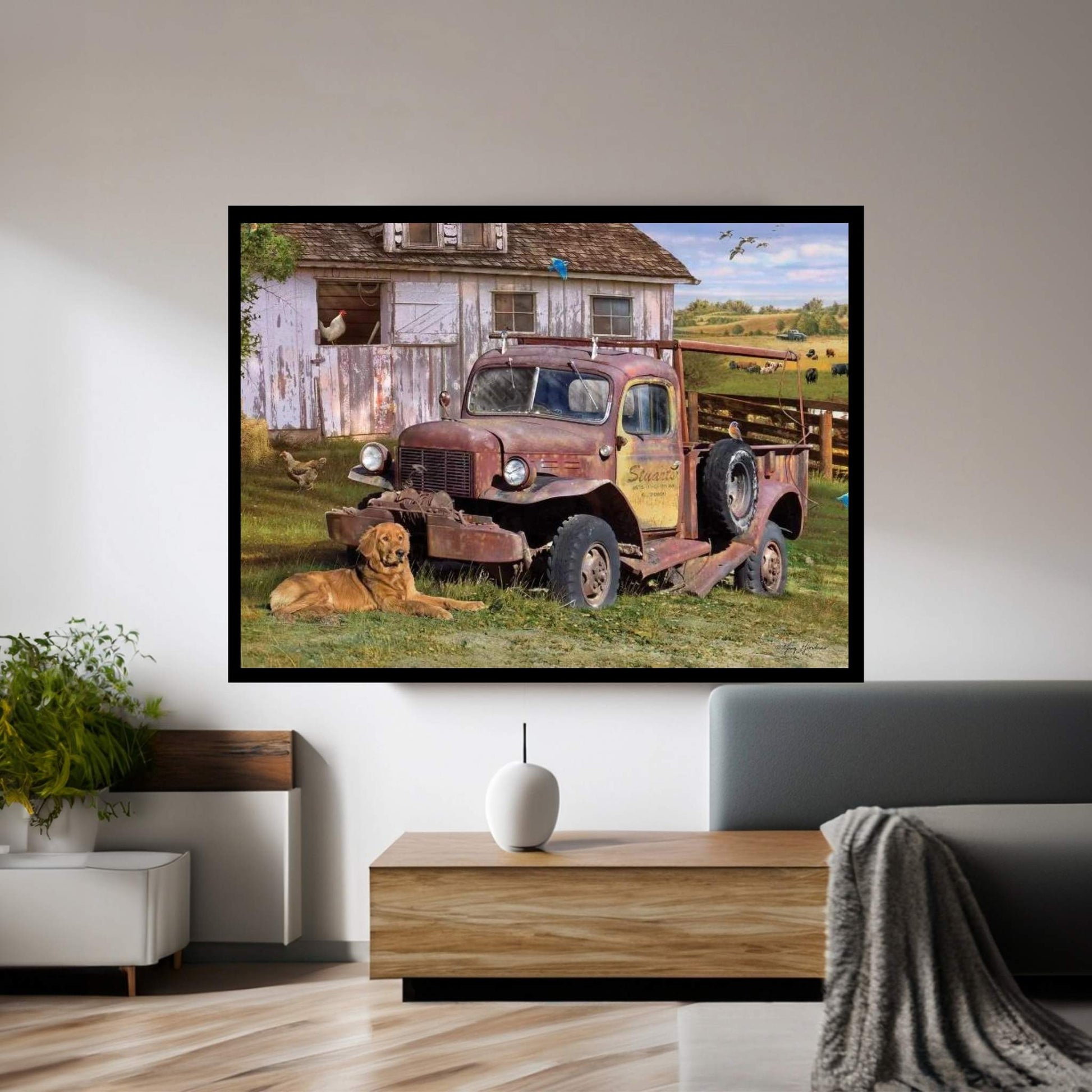 Stuart's Vintage Truck Canvas Wall Art - Y Canvas