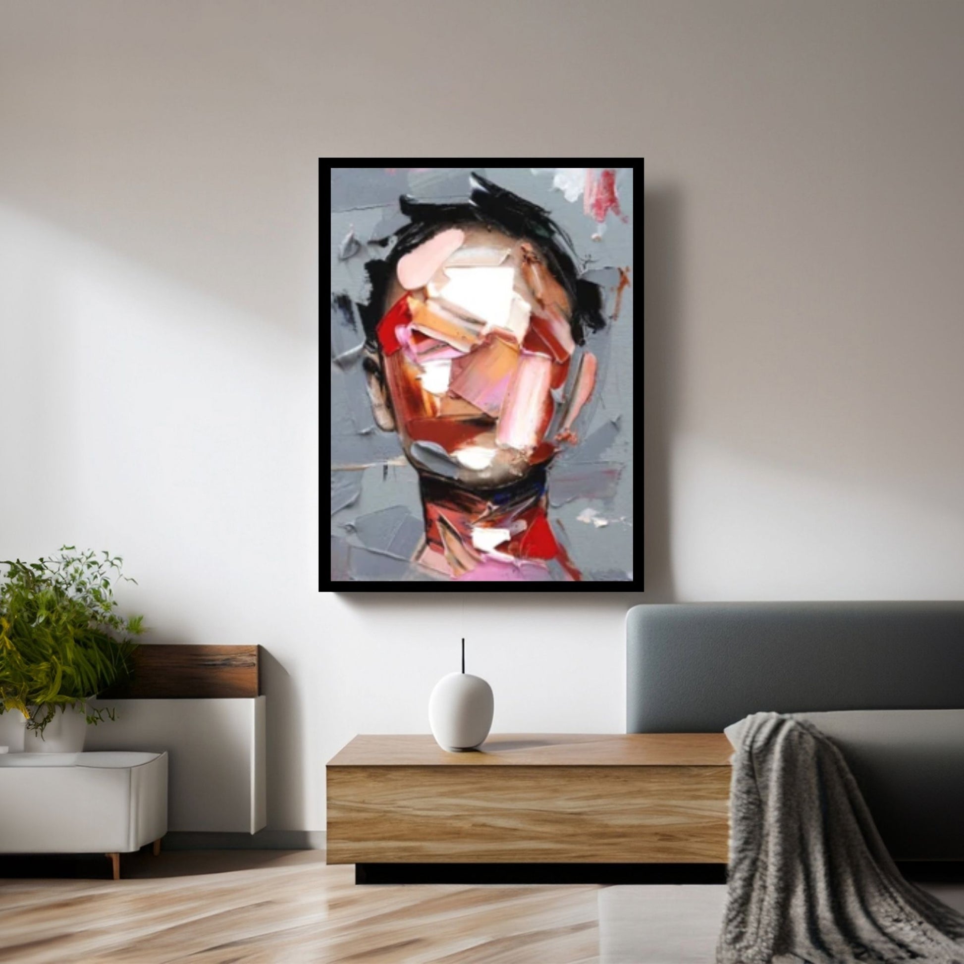 Woman Portrait Canvas Wall Art, Abstract Face Canvas Art, Face Canvas Art - Y Canvas