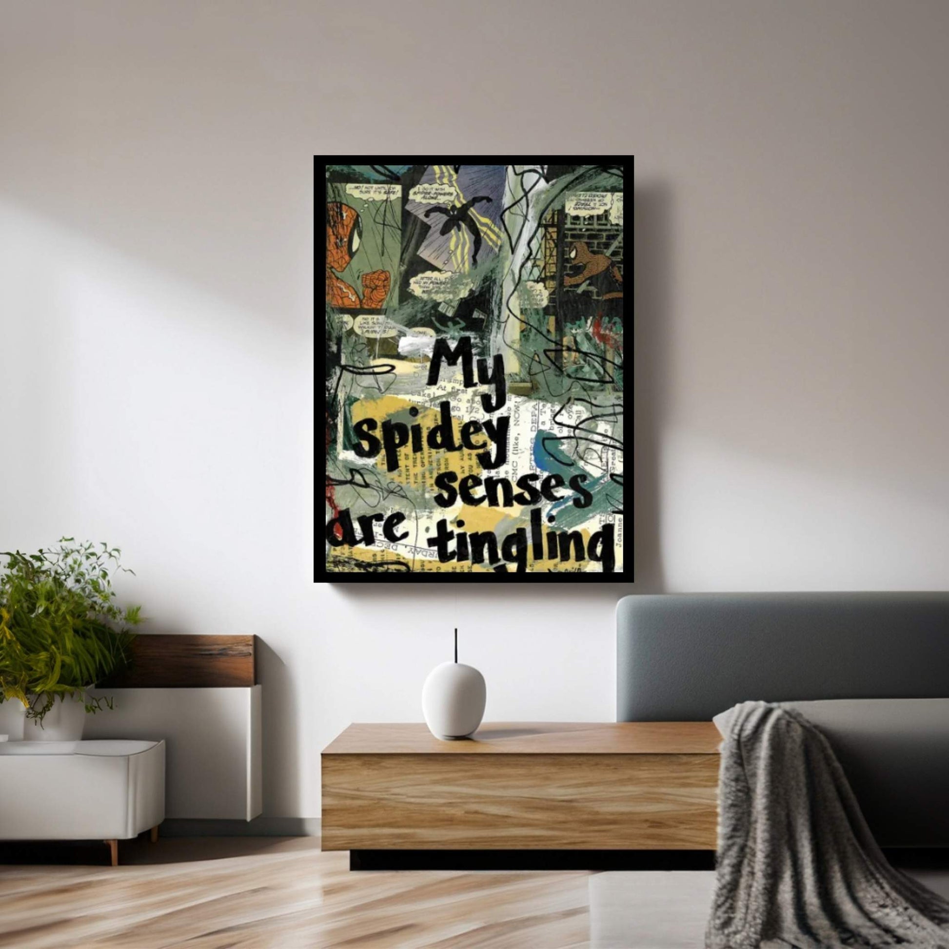 Spidey Sense Spiderman Canvas Wall Art - Y Canvas