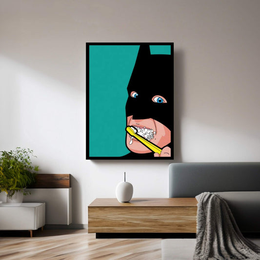 Bat-Brush Canvas Wall Art - Y Canvas