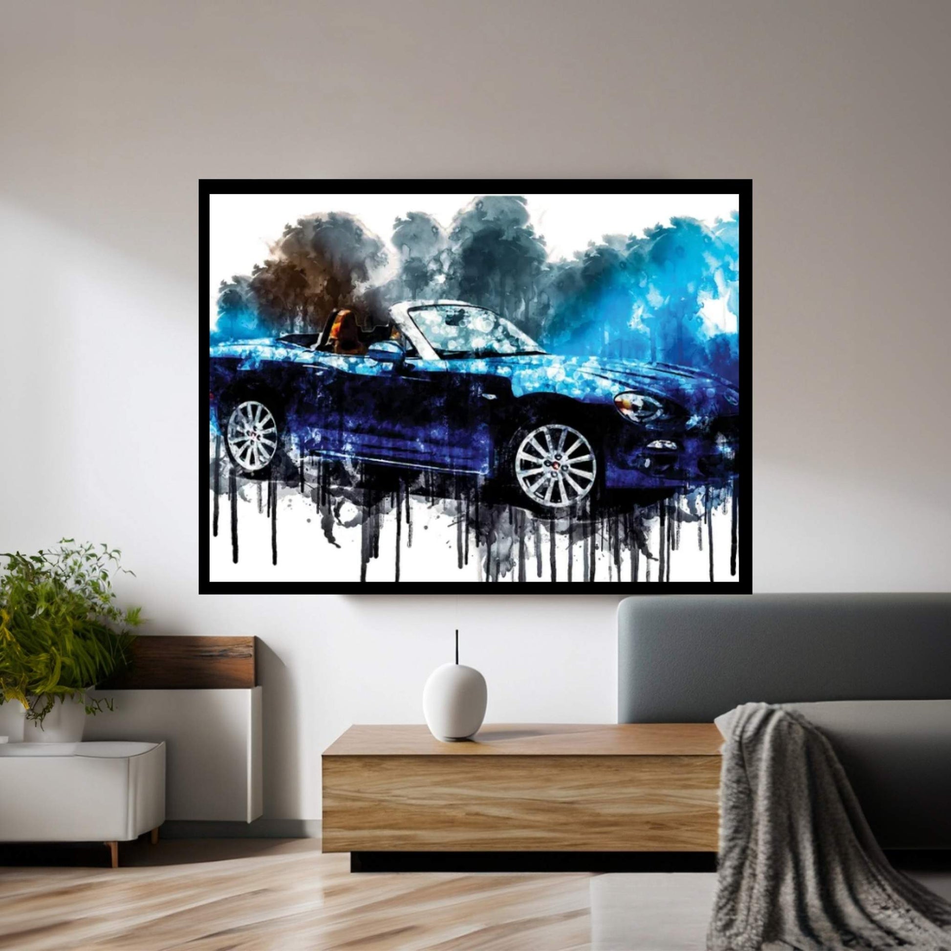 Car 2017 Fiat 124 Spider Canvas Wall Art - Y Canvas