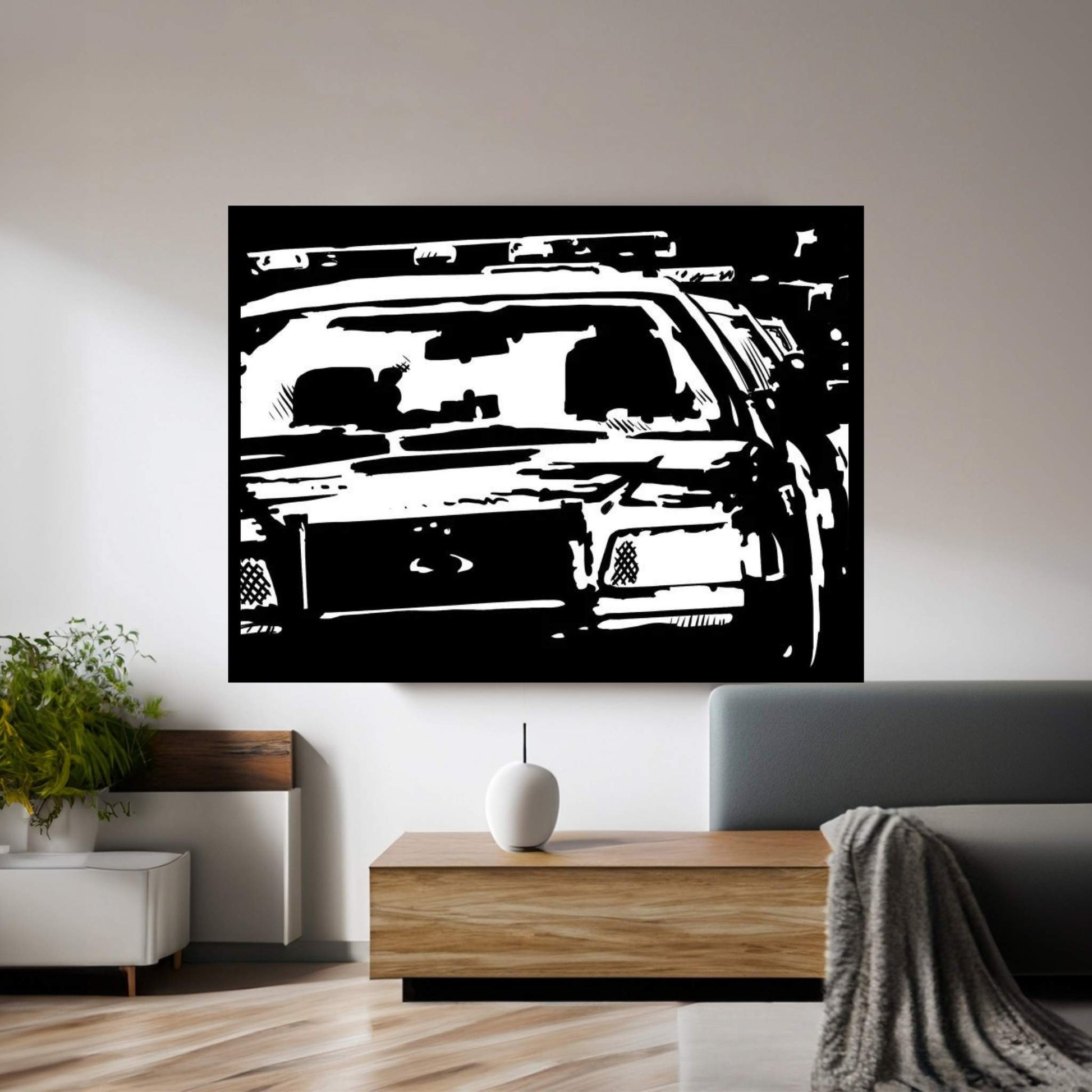 Police Canvas Wall Art - Y Canvas