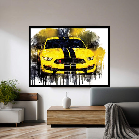 2017 Ford Mustang Shelby GT350 Sports Car Canvas Wall Art - Y Canvas