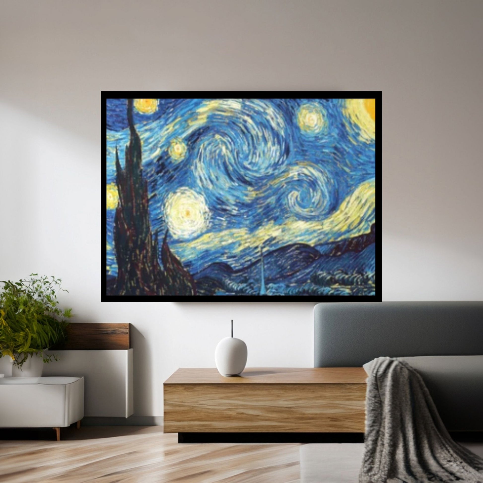 The Starry Night (1889) - Vincent Van Gogh | Vincent Van Gogh Canvas Print | The Starry Night Canvas - Y Canvas