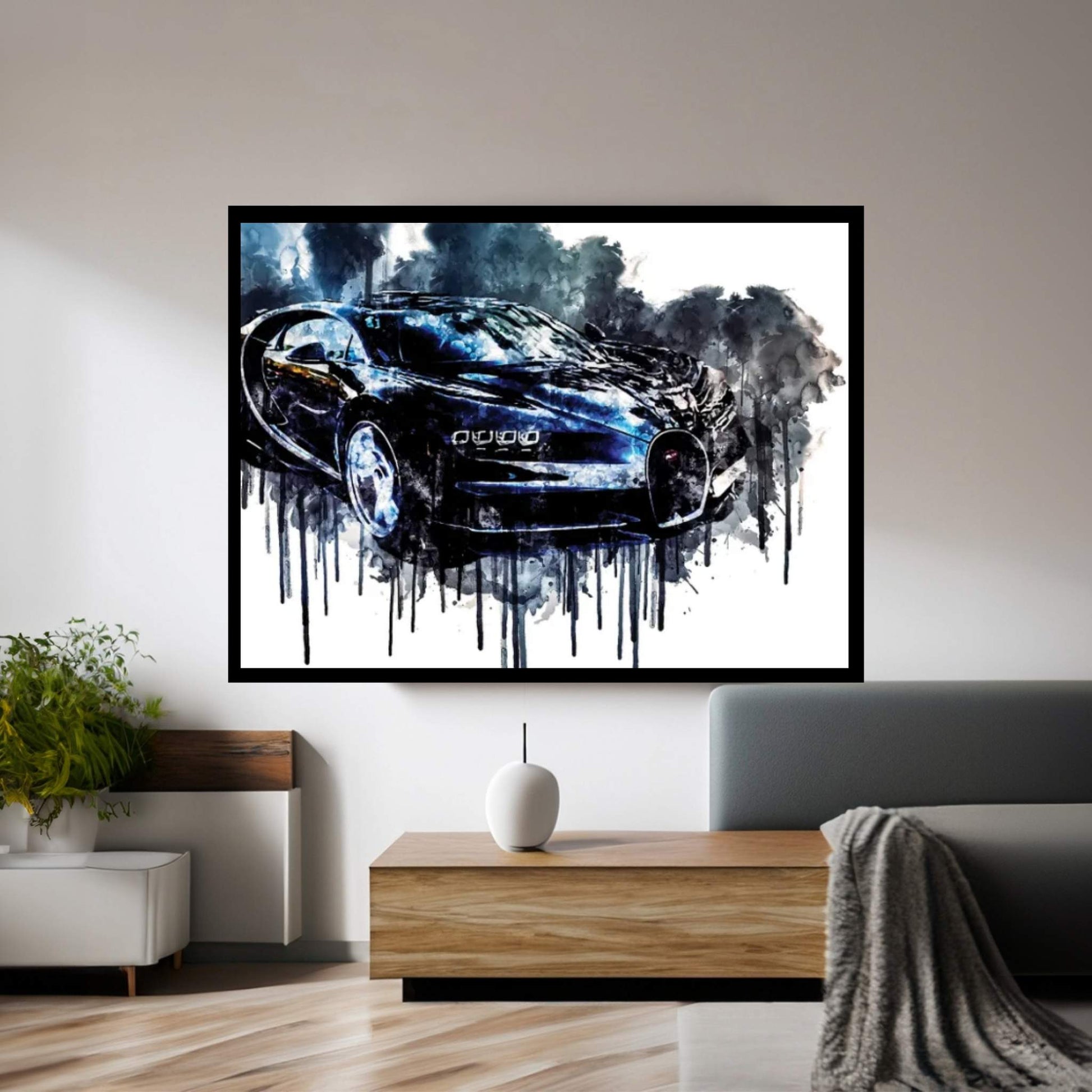 2017 Bugatti Chiron Geneva Auto Expo Vehicle XLVIII Canvas Wall Art - Y Canvas