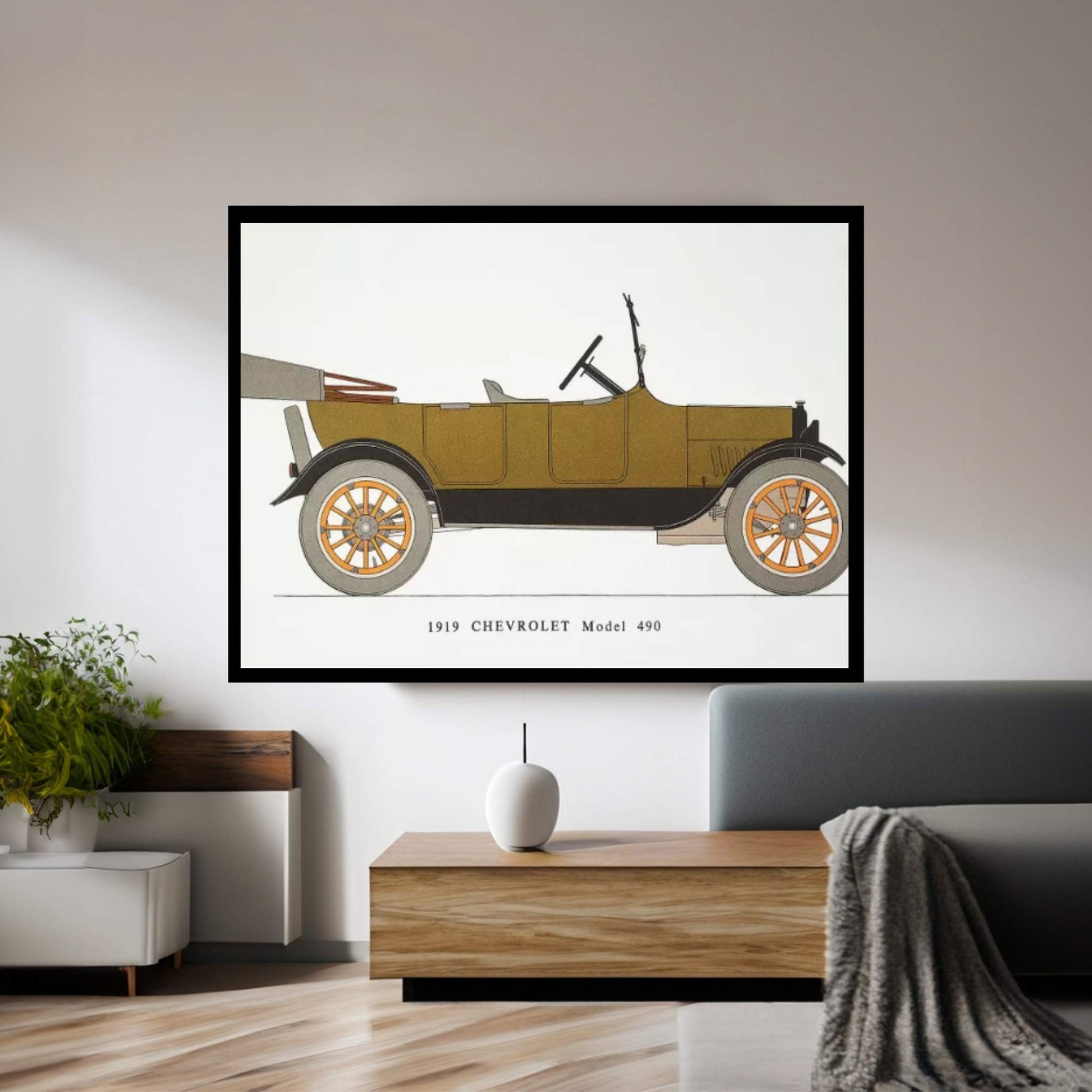 Auto: Chevrolet, 1919 Canvas Wall Art - Y Canvas