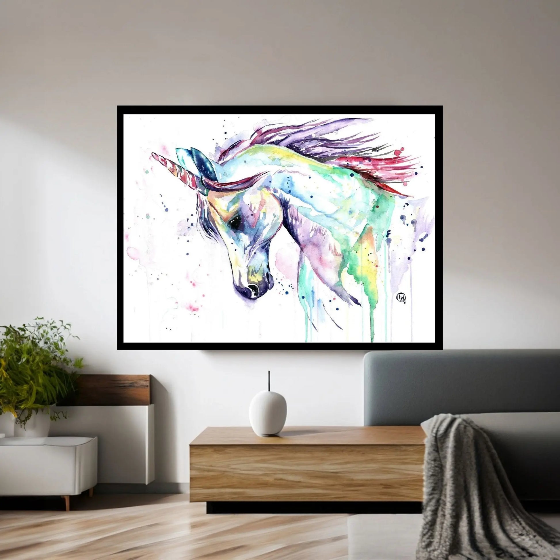 Kenzie's Unicorn Canvas Wall Art - Y Canvas