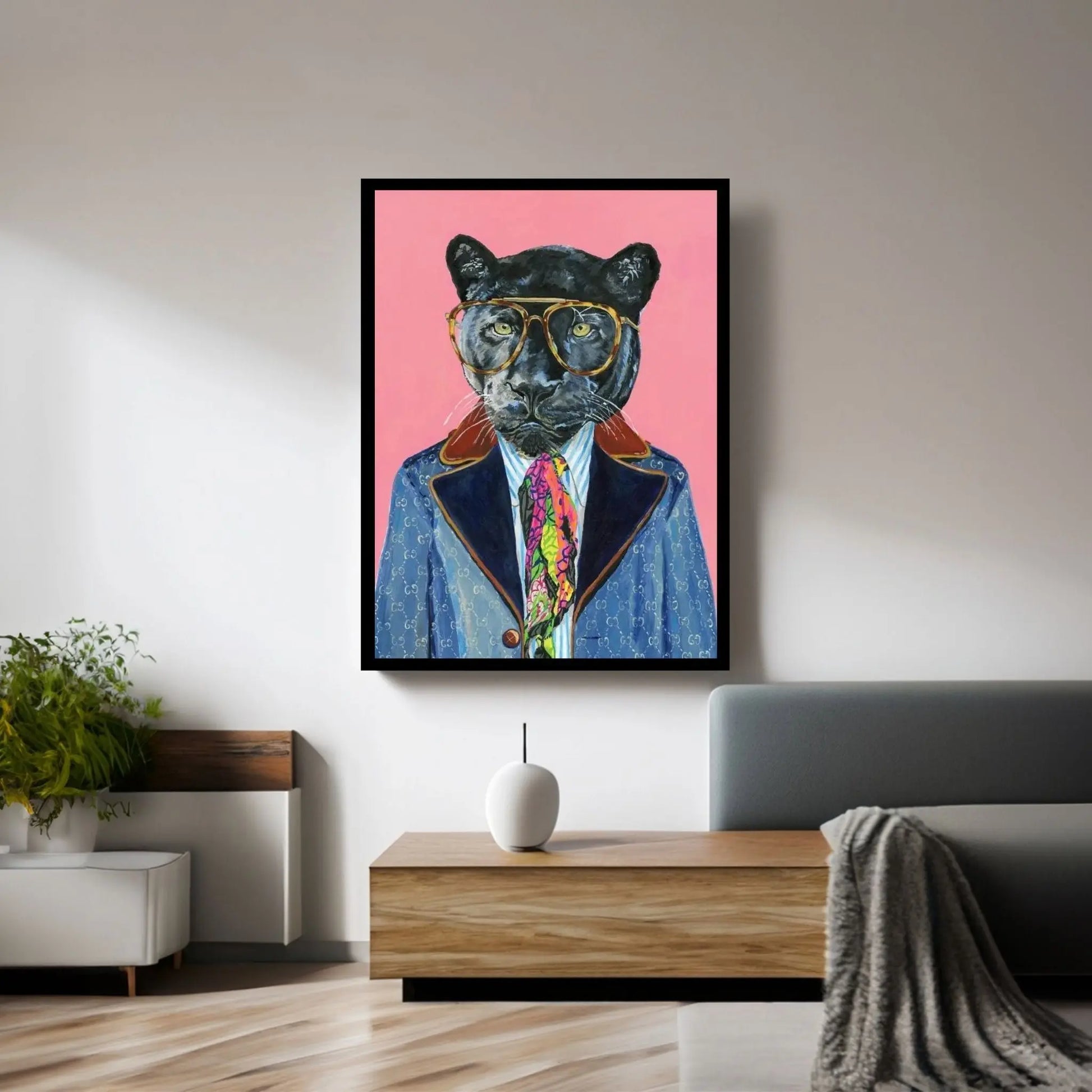 Gucci Panther Canvas Wall Art - Y Canvas