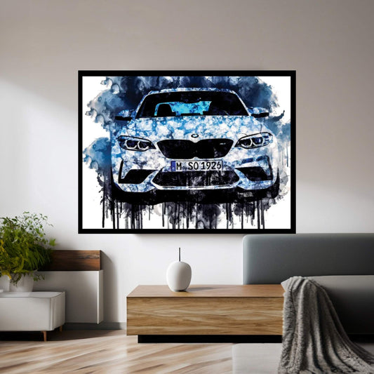 2018 BMW M2 Competition Canvas Wall Art - Y Canvas