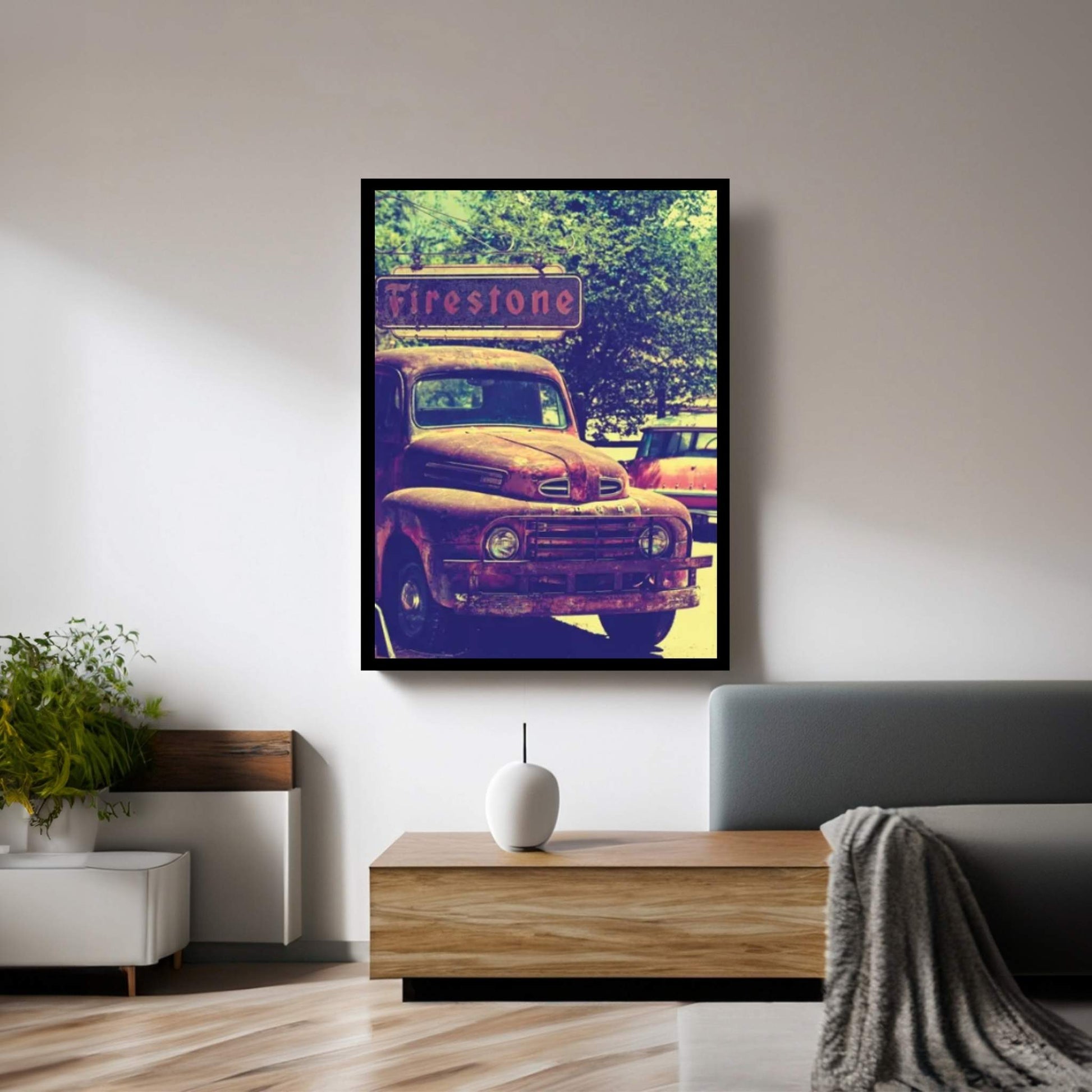 Classic Ford Truck Canvas Wall Art - Y Canvas