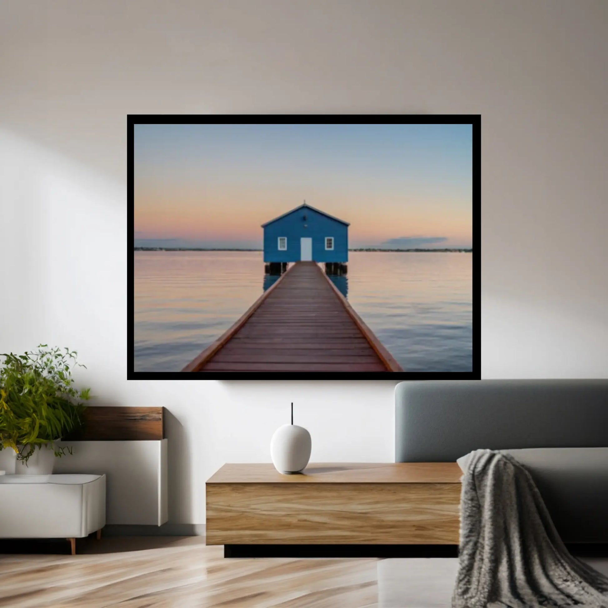 Pier Sunset Wall Art Canvas , Fishing Shack Home Decor - Y Canvas