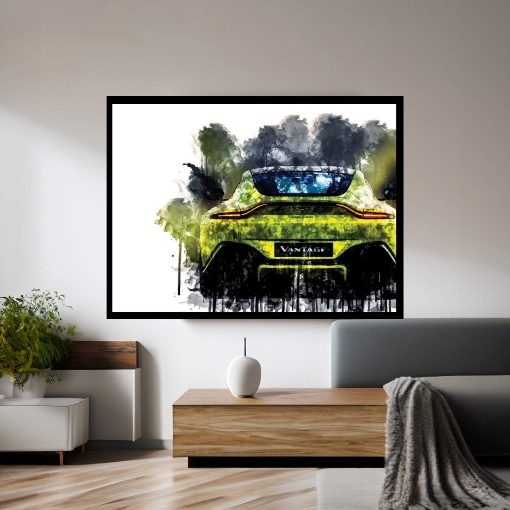 2018 Aston Martin Vantage Vehicle CCCLXIV Canvas Wall Art - Y Canvas