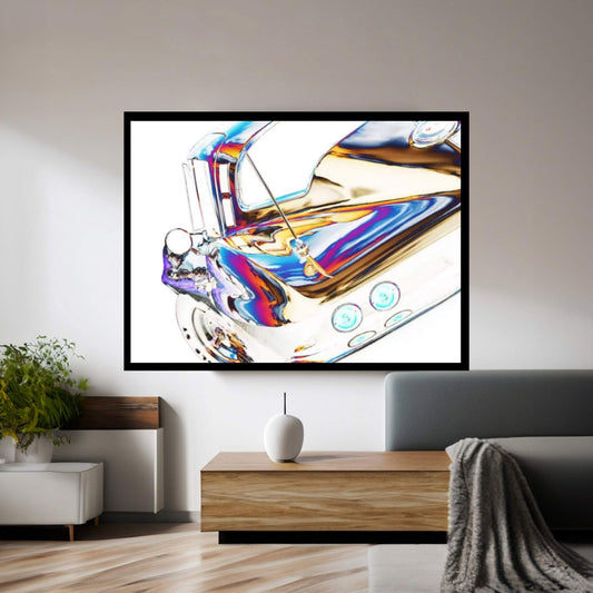 1964 Corvette Stingray, Abstracted Canvas Wall Art - Y Canvas