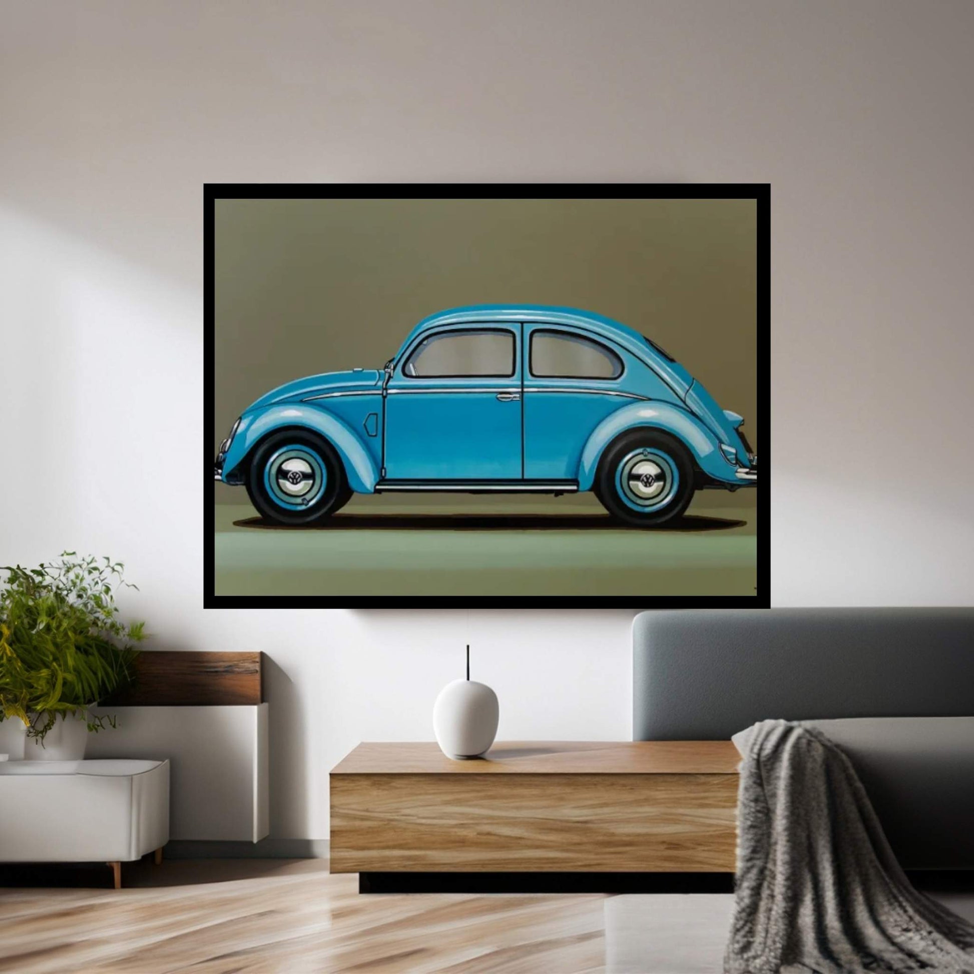 Volkswagen Beetle 1955 Canvas Wall Art - Y Canvas