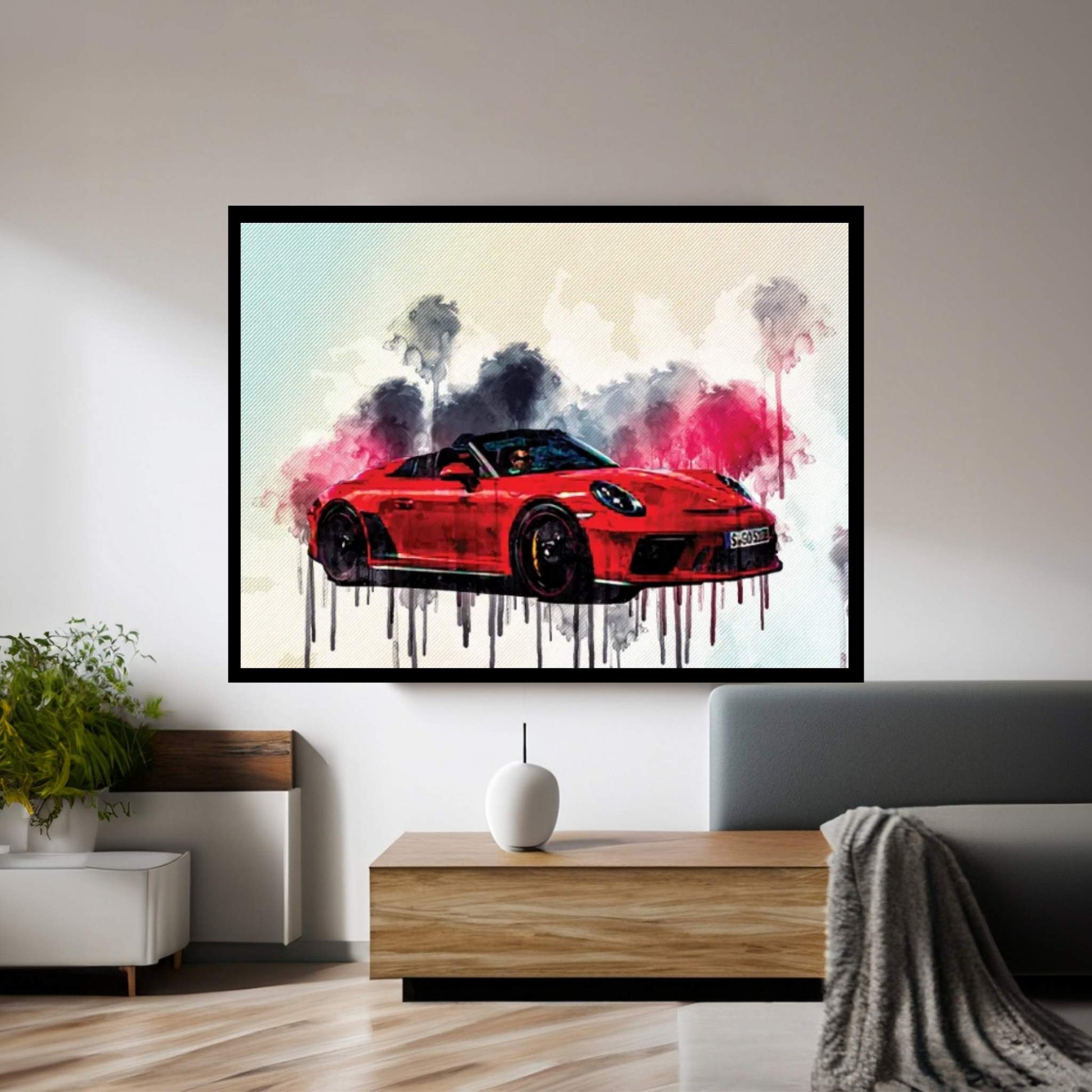 2019 Porsche 911 Speedster Exterior Front View Canvas Wall Art - Y Canvas