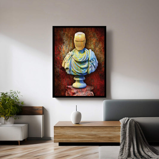 The Iron Man Bust Canvas Wall Art - Y Canvas