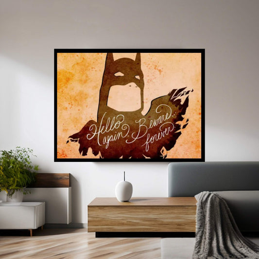 Hello Again. Beware Forever. Canvas Wall Art - Y Canvas