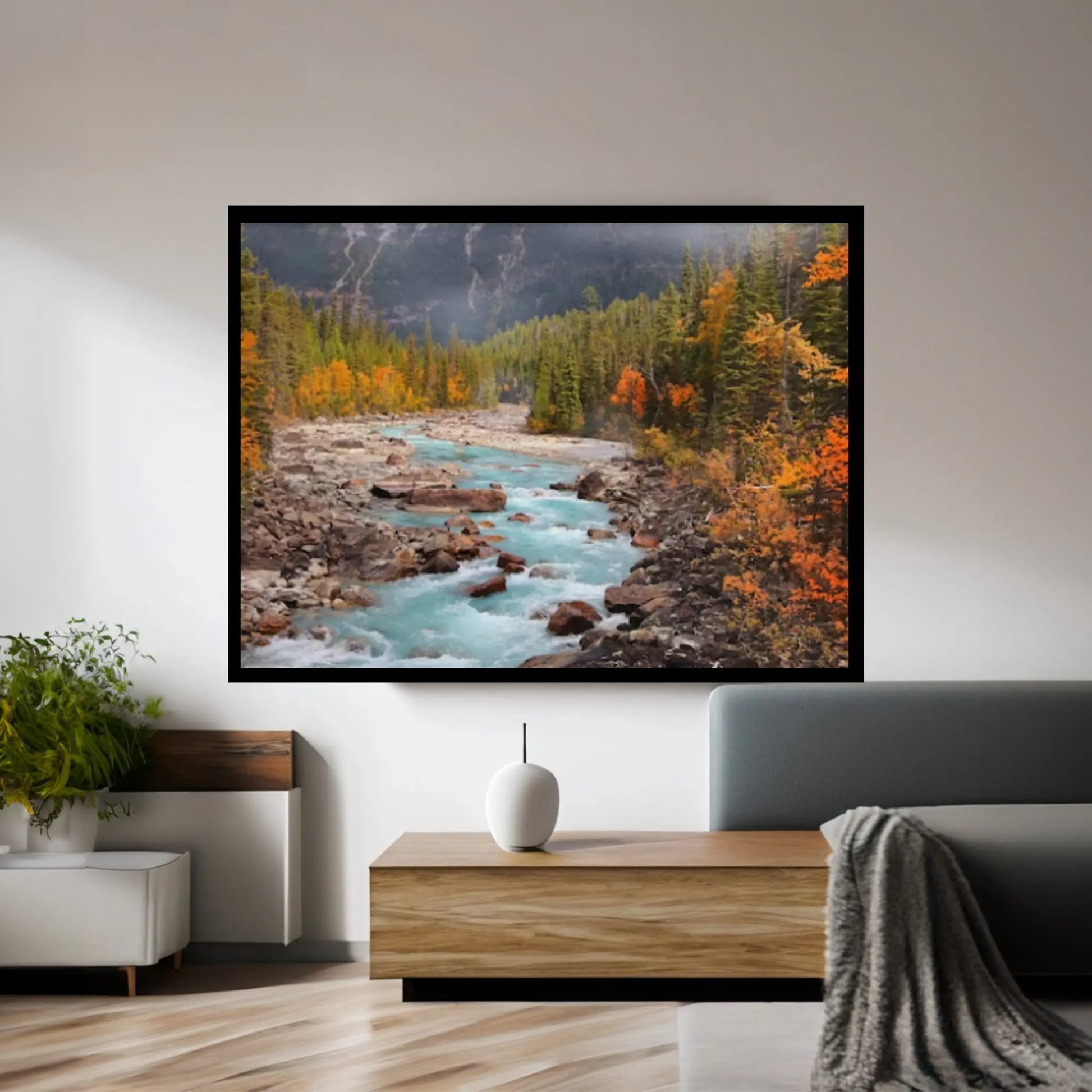 Autumn Landscape Canvas Wall Art Decor, Autumn Landscape Art Canvas, Autumn Printed, Forest Landscape Canvas Art - Y Canvas