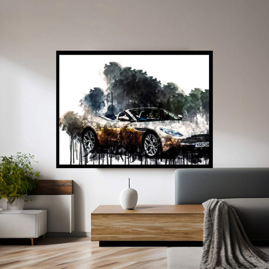 Car 2018 Aston Martin DB11 V8 Volante Canvas Wall Art - Y Canvas