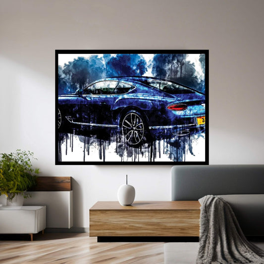 Car 2017 Bentley Continental GT Rear Canvas Wall Art - Y Canvas