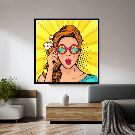 Pop Art Woman Wall Art, Comic Pop Art, Retro Comic - Y Canvas