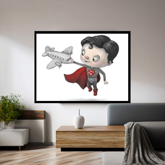 Baby Superman Canvas Wall Art - Y Canvas