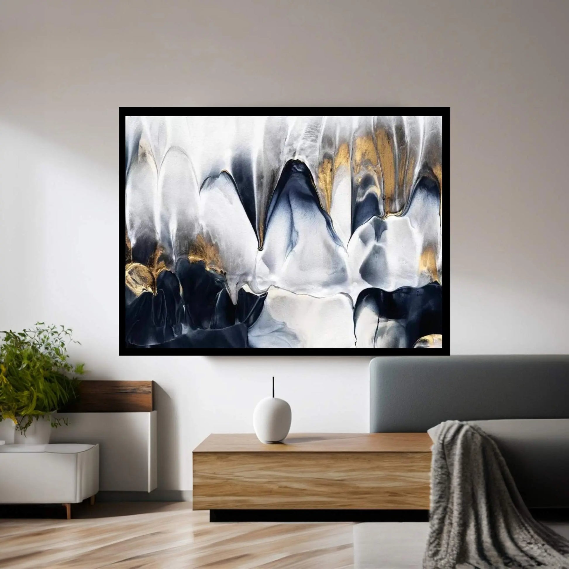 Abstract Flow II Canvas Wall Art - Y Canvas