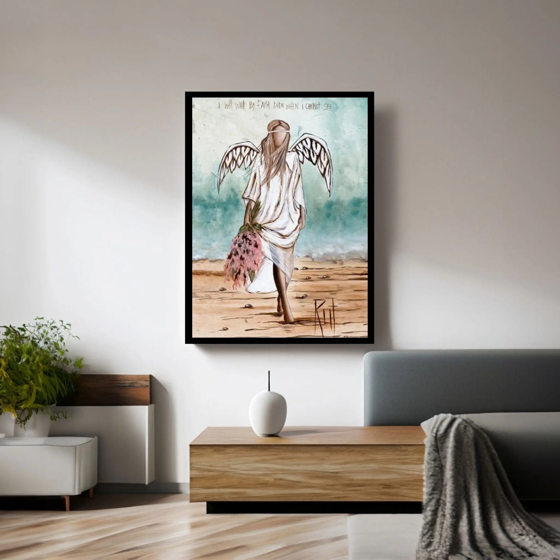 Walk By Faith Canvas Wall Art - Y Canvas