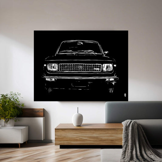 Black Car Canvas Wall Art - Y Canvas