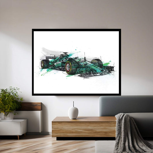 F1 Hamilton Canvas Wall Art - Y Canvas