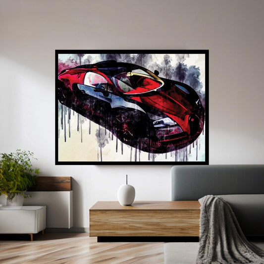 Bugatti Veyron Grand Sport Vitesse La Finale 2021 Hypercar Canvas Wall Art - Y Canvas