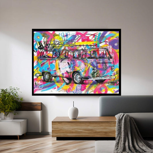 VW Kombi 1974 Canvas Wall Art - Y Canvas