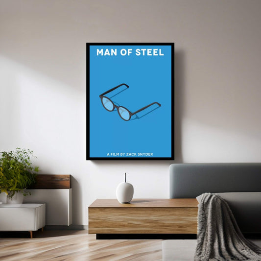 Man Of Steel Minimalist Poster Canvas Wall Art - Y Canvas