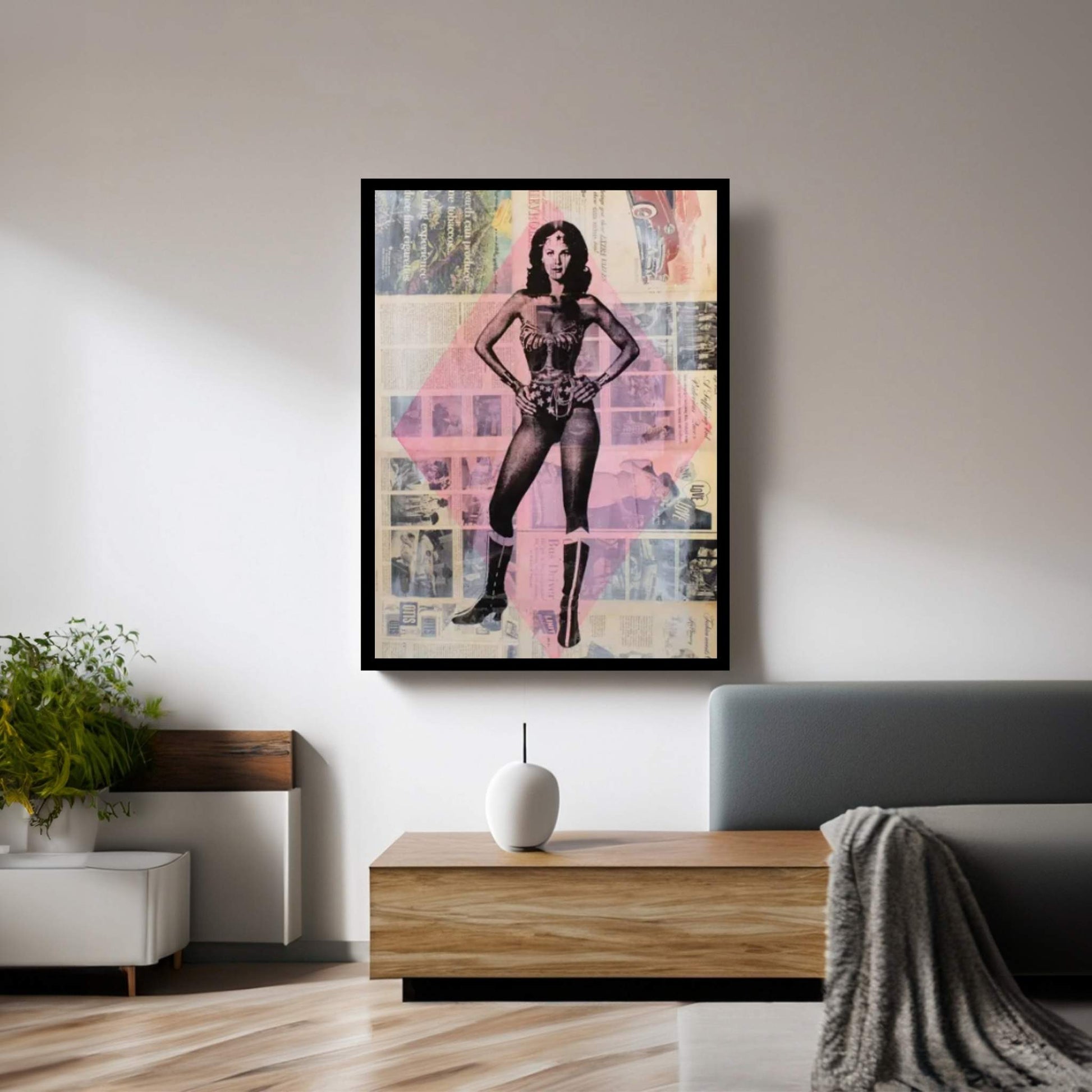 Wonder Woman, Lynda Carter Canvas Wall Art - Y Canvas