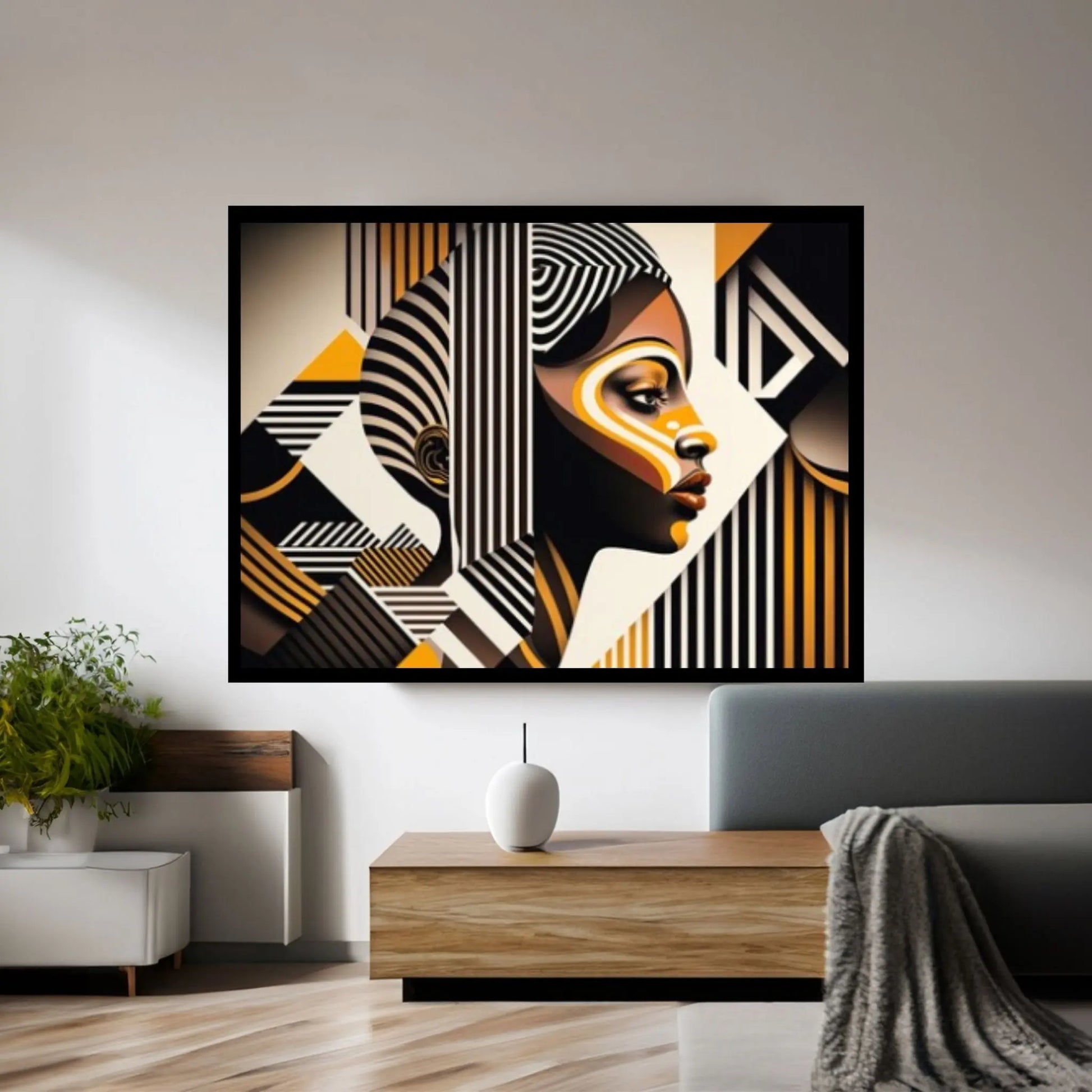 Black American Afro African Nude Woman Indian Oil Painting on Canvas Posters and Prints Scandinavian Wall Art - Y Canvas