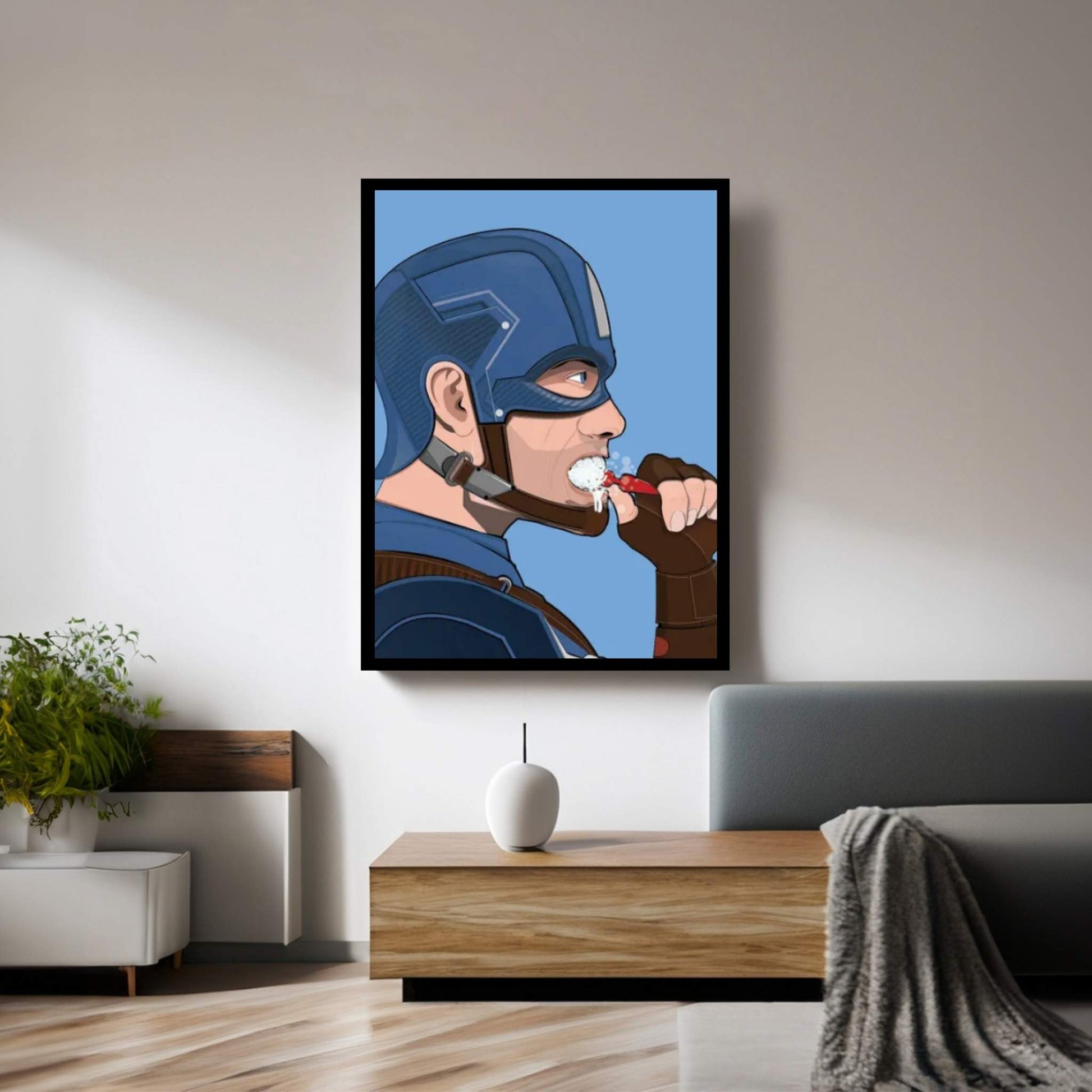 Cap Teeth Canvas Wall Art - Y Canvas