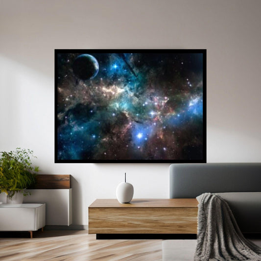 Hubble Light Space Canvas Wall Art Print Design , Wall Decor, Oil Painting Picture - Y Canvas