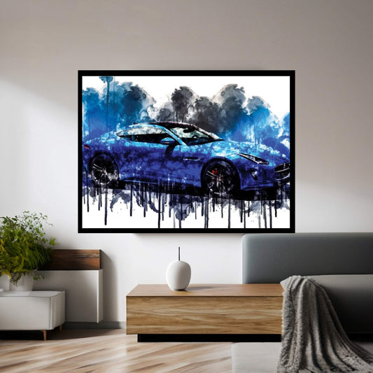 Car 2017 Jaguar F Type British Design Edition Canvas Wall Art - Y Canvas