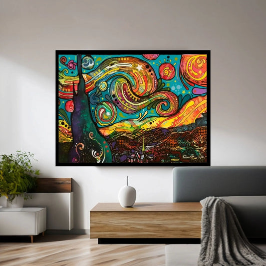 Starry Night Canvas Wall Art - Y Canvas