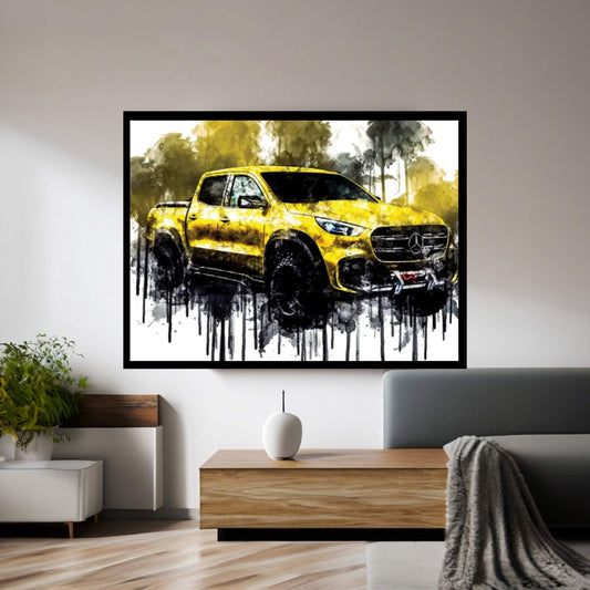 2017 Mercedes Benz Concept X Class Adventurer Pickup Vehicle CCIV Canvas Wall Art - Y Canvas