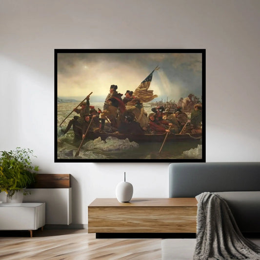 Painting Of George Washington Crossing The Delaware Canvas Wall Art - Y Canvas