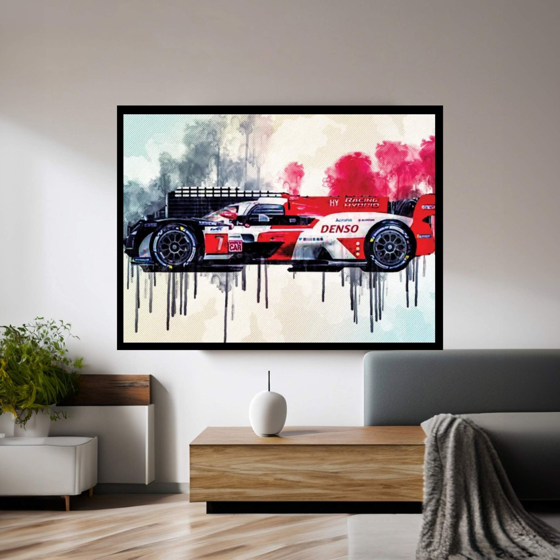 Toyota Gr010 Hybrid 2021 Wec Side View Hypercar Gazoo Racing 2021 Le Mans Hypercar Hybrid Hypercar Canvas Wall Art - Y Canvas