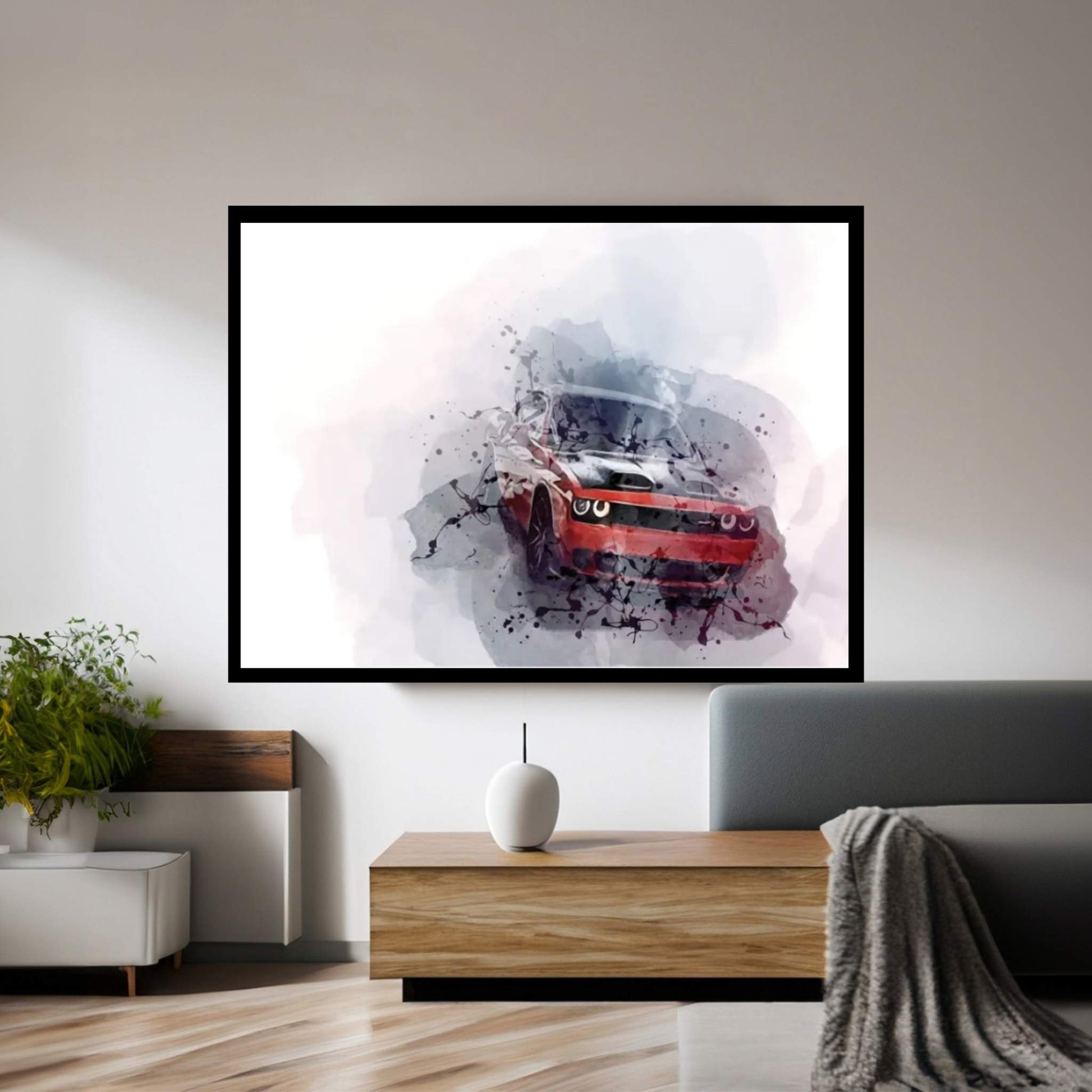 Dodge Challenger Srt Hellcat Exterior Canvas Wall Art - Y Canvas