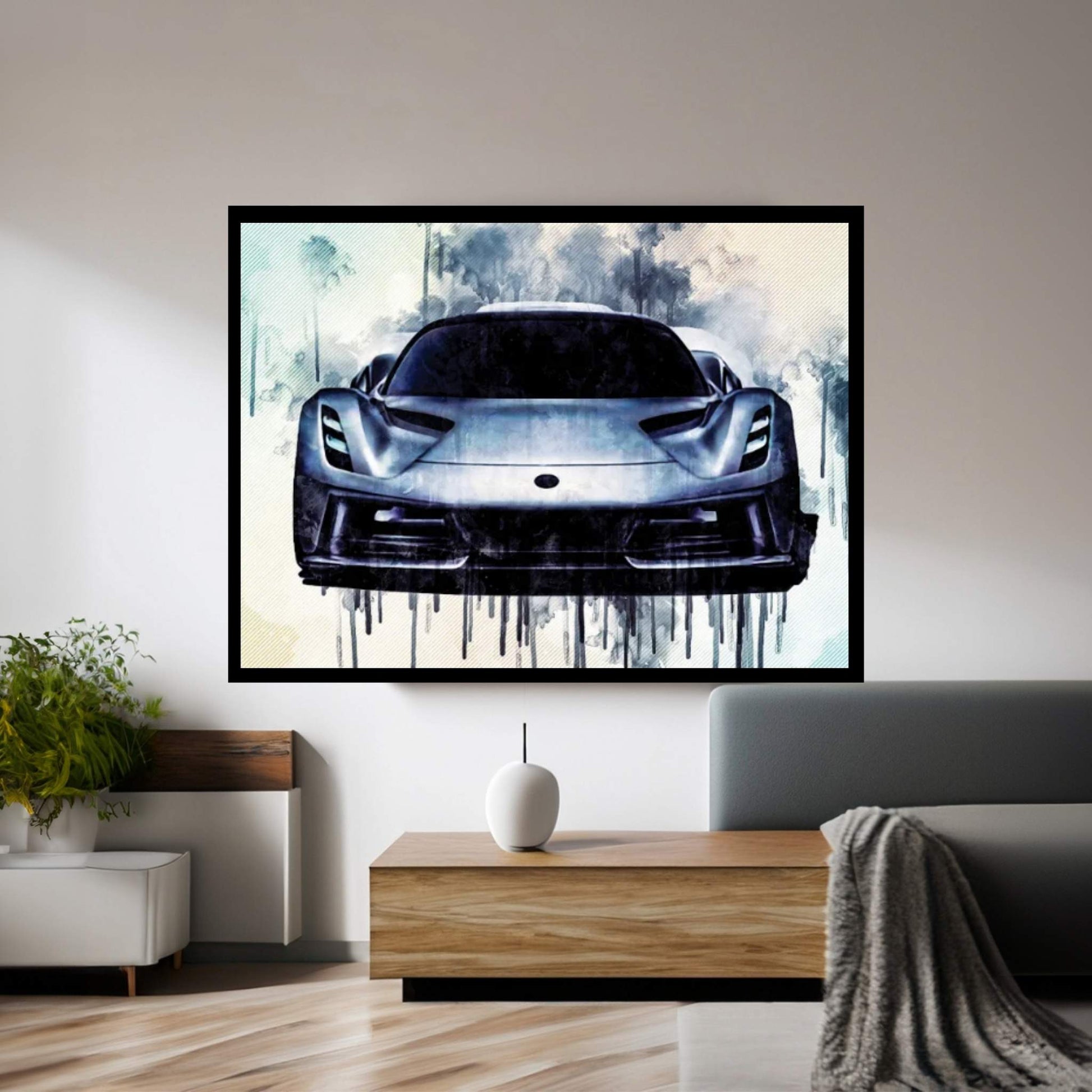 2020 Lotus Evija Front View Hypercar Canvas Wall Art - Y Canvas