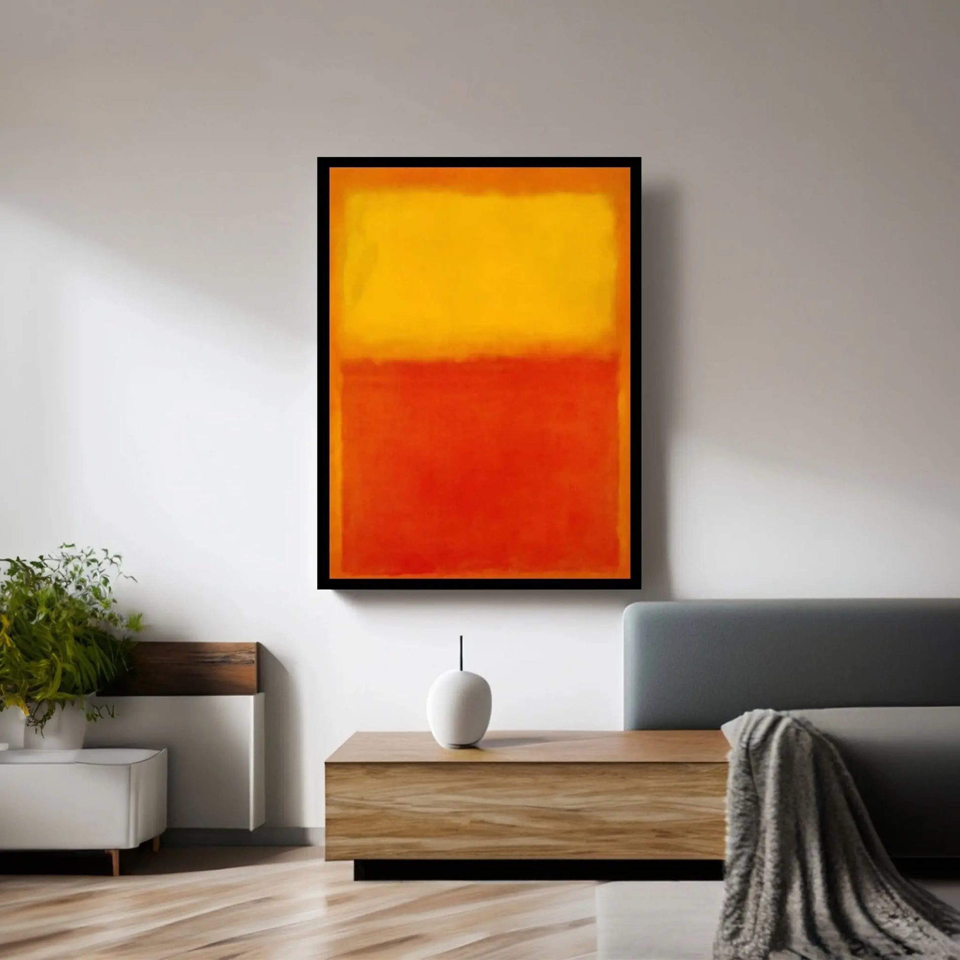 Mark Rothko Print Exhibition Canvas Wall Art,Red Exhibition Mark Rothko Art - Y Canvas