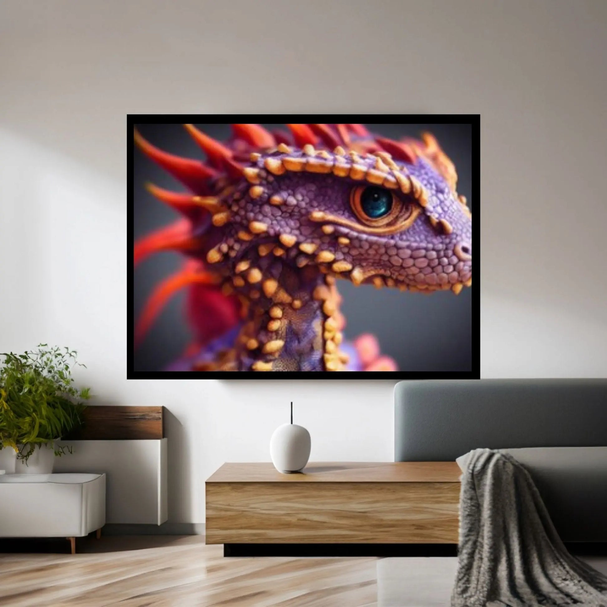 Dragon Warrior Print Canvas Wall Art Poster - Y Canvas