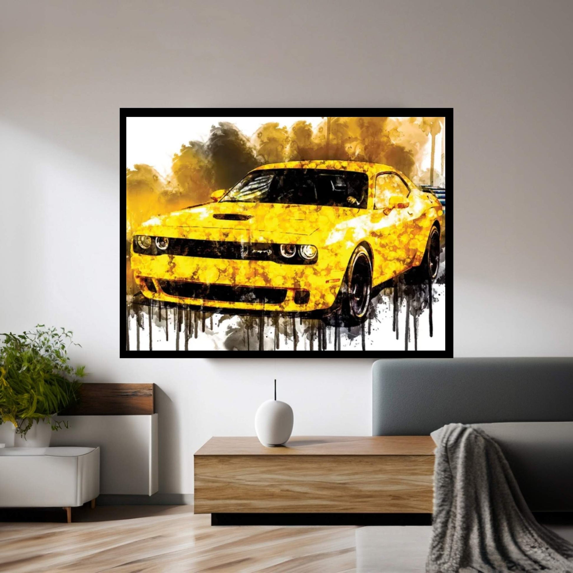 2018 Dodge Challenger SRT Hellcat Widebody Canvas Wall Art - Y Canvas