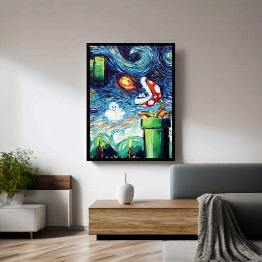 Van Gogh Never Leveled Up Canvas Wall Art - Y Canvas