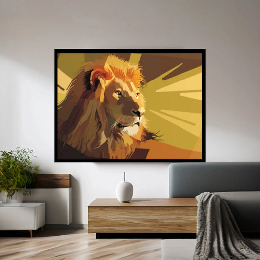 Lion Canvas Wall Art Animal Wall Art, Canvas Wall Art, Animal wall art decor Large lion art - Y Canvas