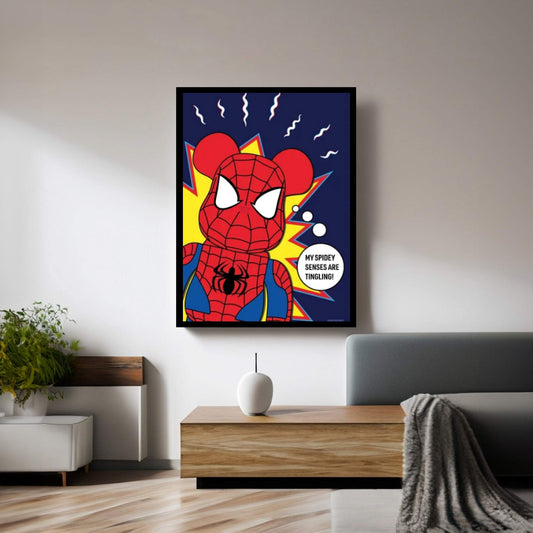 Spider-Man Bearbrick Canvas Wall Art - Y Canvas